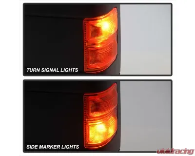 Xtune Left and Right Manual Extendable Power Heated Adjust Mirror with LED Signal Amber Ford Superduty 2008-2015 - MIR-FDSD08S-PW-AM-SET
