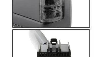 Xtune Left and Right Manual Extendable Power Heated Adjust Mirror with LED Signal Smoke Ford Superduty 2008-2015                                     - MIR-FDSD08S-PW-SM-SET - Image 3