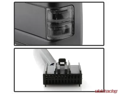 Xtune Left and Right Manual Extendable Power Heated Adjust Mirror with LED Signal Smoke Ford Superduty 2008-2015 - MIR-FDSD08S-PW-SM-SET