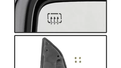 Xtune Left and Right Manual Extendable Power Heated Adjust Mirror with LED Signal Smoke Ford Superduty 2008-2015                                     - MIR-FDSD08S-PW-SM-SET - Image 4