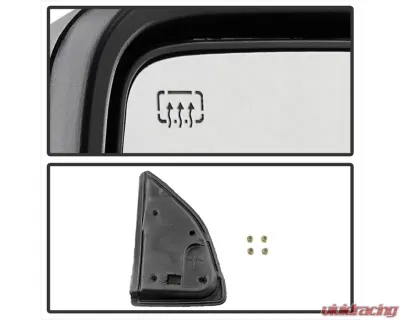 Xtune Left and Right Manual Extendable Power Heated Adjust Mirror with LED Signal Smoke Ford Superduty 2008-2015 - MIR-FDSD08S-PW-SM-SET