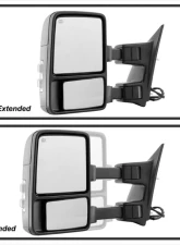 Xtune Left and Right Manual Extendable Power Heated Adjust Mirror with LED Signal Smoke Ford Superduty 2008-2015                                     - MIR-FDSD08S-PW-SM-SET - Image 6