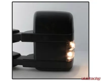 Xtune Left and Right Manual Extendable Power Heated Adjust Mirror with LED Signal Smoke Ford Superduty 2008-2015 - MIR-FDSD08S-PW-SM-SET