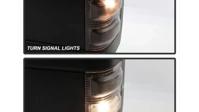 Xtune Left and Right Manual Extendable Power Heated Adjust Mirror with LED Signal Smoke Ford Superduty 2008-2015                                     - MIR-FDSD08S-PW-SM-SET - Image 8