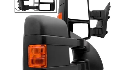 Xtune G2 Power Heated Amber LED Signal Telescoping Mirrors Set Ford Superduty 1999-2007                                     - MIR-FDSD99S-G2-PW-AM-SET - Image 7