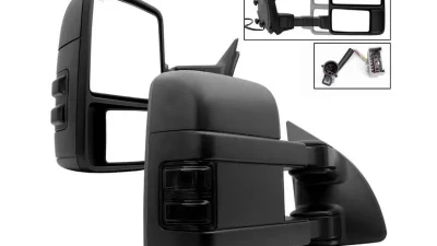 Xtune G2 Power Heated Smoke LED Signal Telescoping Mirrors Set Ford Superduty 1999-2007                                     - MIR-FDSD99S-G2-PW-SM-SET - Image 8