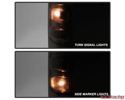 Xtune G2 Power Heated Smoke LED Signal Telescoping Mirrors Set Ford Superduty 1999-2007 - MIR-FDSD99S-G2-PW-SM-SET