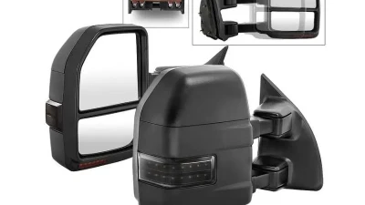 Xtune G4 Manual Smoke Sequential LED Signal Telescoping Mirrors Set Ford Superduty 1999-2007                                     - MIR-FDSD99S-G4-MA-RSM-SET - Image 10