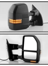 Xtune G4 Manual Smoke Sequential LED Signal Telescoping Mirrors Set Ford Superduty 1999-2007                                     - MIR-FDSD99S-G4-MA-RSM-SET - Image 8