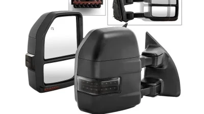 Xtune G4 Power Heated Smoke Sequential LED Signal Telescoping Mirrors Set Ford Superduty 1999-2007                                     - MIR-FDSD99S-G4-PW-RSM-SET - Image 10