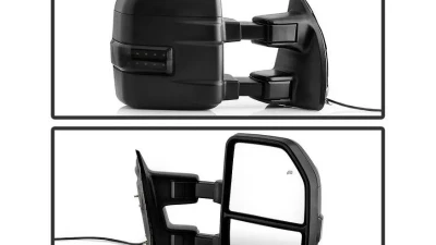 Xtune G4 Power Heated Smoke Sequential LED Signal Telescoping Mirrors Set Ford Superduty 1999-2007                                     - MIR-FDSD99S-G4-PW-RSM-SET - Image 3