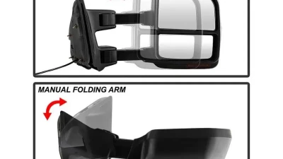 Xtune G4 Power Heated Smoke Sequential LED Signal Telescoping Mirrors Set Ford Superduty 1999-2007                                     - MIR-FDSD99S-G4-PW-RSM-SET - Image 6