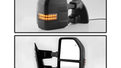 Xtune G4 Power Heated Smoke Sequential LED Signal Telescoping Mirrors Set Ford Superduty 1999-2007                                     - MIR-FDSD99S-G4-PW-RSM-SET - Image 9