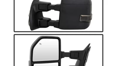 Xtune G4 Power Heated Smoke LED Signal Telescoping Mirrors Set Ford Superduty 1999-2007                                     - MIR-FDSD99S-G4-PW-SM-SET - Image 3