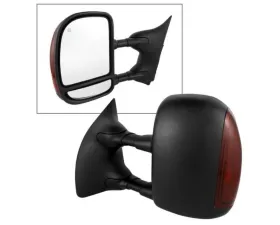 Xtune Left Driver Side Manual Extendable Power Heated Adjust Mirror with LED Signal Amber Ford Superduty 1999-2007