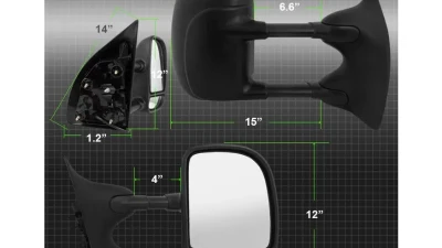 Xtune Right Passenger Side Manual Extendable Power Adjust Mirror Ford Superduty 1999-2007                                     - MIR-FDSD99S-PW-R - Image 4