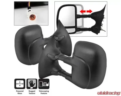 Xtune Left and Right Manual Extendable Power Adjust Mirror Ford Superduty 1999-2007 - MIR-FDSD99S-PW-SET
