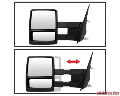 Xtune Manual Telescoping Mirrors Set Ford SuperDuty 1999-2010 - MIR-FF15004-MA-SET