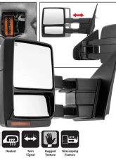 Xtune Left Driver Side Power Heated Amber LED Signal Telescoping Mirror Ford F150 2004-2006                                     - MIR-FF15004S-PWH-AM-L - Image 10