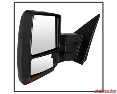Xtune Left Driver Side Power Heated Amber LED Signal Telescoping Mirror Ford F150 2004-2006 - MIR-FF15004S-PWH-AM-L