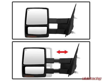Xtune Left Driver Side Power Heated Amber LED Signal Telescoping Mirror Ford F150 2004-2006 - MIR-FF15004S-PWH-AM-L