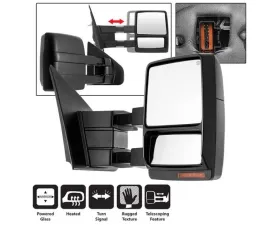 Xtune Right Passenger Side Power Heated Amber LED Signal Telescoping Mirror Ford F150 2004-2006