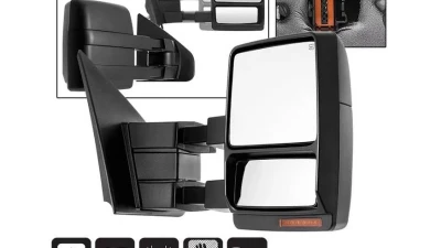 Xtune Right Passenger Side Power Heated Amber LED Signal Telescoping Mirror Ford F150 2004-2006                                     - MIR-FF15004S-PWH-AM-R - Image 10