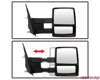 Xtune Right Passenger Side Power Heated Amber LED Signal Telescoping Mirror Ford F150 2004-2006 - MIR-FF15004S-PWH-AM-R