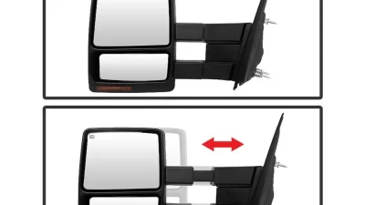 Xtune Left Driver Side Power Heated Amber LED Signal Telescoping Mirror Ford F150 2007-2014                                     - MIR-FF15007S-PWH-AM-L - Image 5