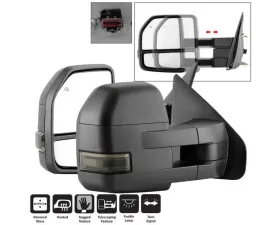 Xtune G4 Power Heated Smoke LED Signal Telescoping Mirrors Set Ford F150 2004-2014