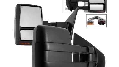 Xtune G4 Power Heated Amber LED Signal Telescoping Mirrors Set Ford F150 2004-2014                                     - MIR-FF15009S-PWH-AM-SET - Image 9