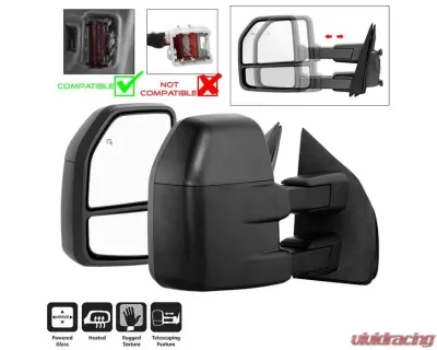 Xtune G4 Power Heated Telescoping Mirrors Set Ford F150 2015-2017 - MIR-FF15015-G4-PWH-SET