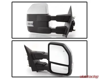 Xtune G4 Power Heated Clear LED Signal Telescoping Mirrors Set Ford F150 2015-2017 - MIR-FF15015S-G4-PWH-CL-SET