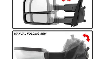 Xtune G4 Power Heated Clear LED Signal Telescoping Mirrors Set Ford F150 2015-2017                                     - MIR-FF15015S-G4-PWH-CL-SET - Image 6