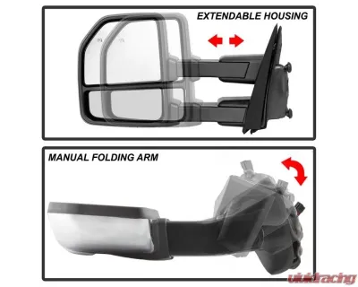 Xtune G4 Power Heated Clear LED Signal Telescoping Mirrors Set Ford F150 2015-2017 - MIR-FF15015S-G4-PWH-CL-SET