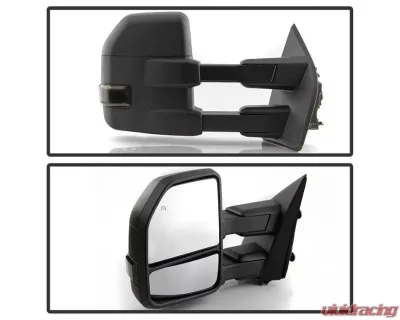 Xtune G4 Power Heated Smoke LED Signal Telescoping Mirrors Set Ford F150 2015-2017 - MIR-FF15015S-G4-PWH-SM-SET