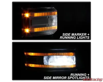 Xtune G4 Power Heated Smoke LED Signal Telescoping Mirrors Set Ford F150 2015-2017 - MIR-FF15015S-G4-PWH-SM-SET