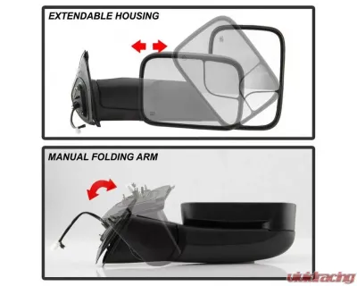 Xtune Manual Extendable Power Heated Adjust Mirror Set Toyota Tacoma 2005-2015 - MIR-TT05-PWH-SET