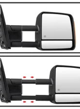 Xtune Left Driver Side Power Heated Amber LED Signal Telescoping Mirror Toyota Tundra 2007-2014                                     - MIR-TTUN07S-PWH-L - Image 6