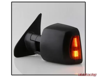 Xtune Left Driver Side Power Heated Amber LED Signal Telescoping Mirror Toyota Tundra 2007-2014 - MIR-TTUN07S-PWH-L