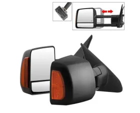 Xtune Power Heated Amber LED Signal Telescoping Mirror Set Toyota Tundra 2007-2014
