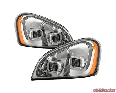 Xtune Chrome Left and Right LED Tube DRL Projector Headlights Freightliner Cascadia 2008-2017 - P6FCA08LC