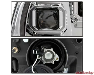 Xtune Chrome Left and Right LED Tube DRL Projector Headlights Freightliner Cascadia 2008-2017 - P6FCA08LC