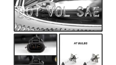 Xtune Chrome Left and Right LED Tube DRL Projector Headlights Freightliner Cascadia 2008-2017                                     - P6FCA08LC - Image 5