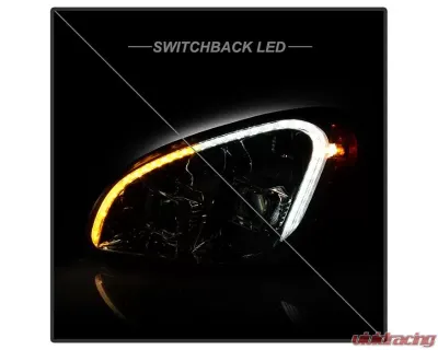 Xtune Chrome Left and Right LED Tube DRL Projector Headlights Freightliner Cascadia 2008-2017 - P6FCA08LC