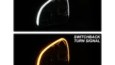 Xtune Chrome Left and Right LED Tube DRL Projector Headlights Freightliner Cascadia 2008-2017                                     - P6FCA08LC - Image 9