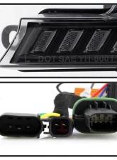 Xtune Black Projector LED Headlights with Amber DRL Sequential LED Signal Ford F150 2018-2020                                     - PRO-CH-FF15018S-FLED-AM-BK - Image 4