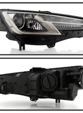 Xtune Black Right Passenger Side Xenon HID LED DRL OE Headlights Audi A4 | S4 2017-2019                                     - PRO-JH-AA418-HID-OE-R - Image 2
