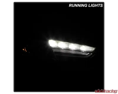 Xtune Black Right Passenger Side Xenon HID LED DRL OE Headlights Audi A4 | S4 2017-2019 - PRO-JH-AA418-HID-OE-R