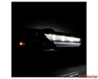 Xtune Black Right Passenger Side Xenon HID LED DRL OE Headlights Audi A4 | S4 2017-2019 - PRO-JH-AA418-HID-OE-R